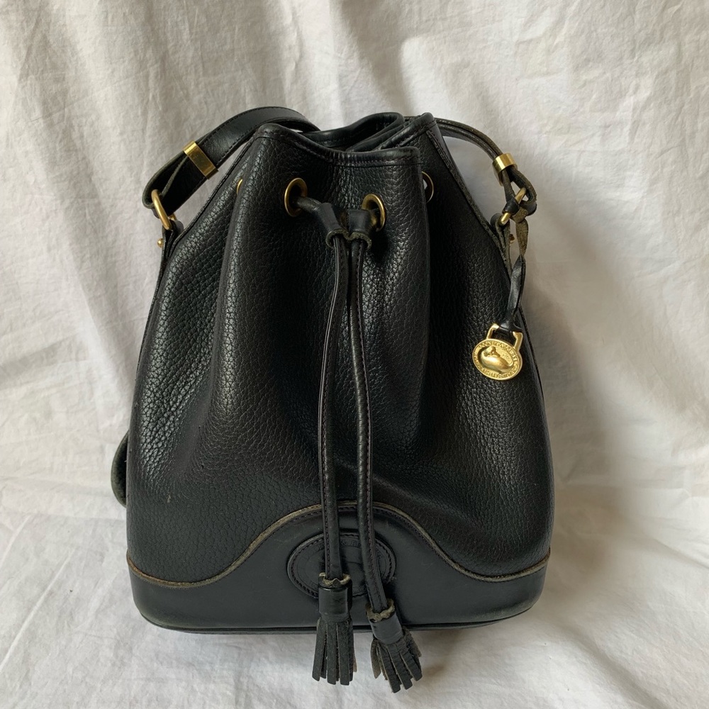 Vintage Dooney & Bourke AWL Leather Bucket Bag